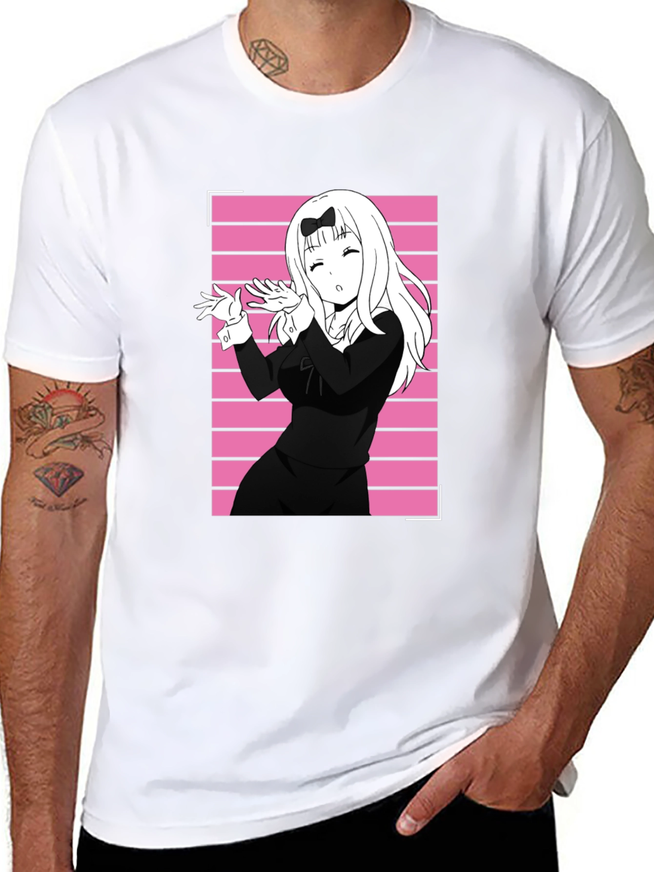 Anime Girl Black T-Shirt