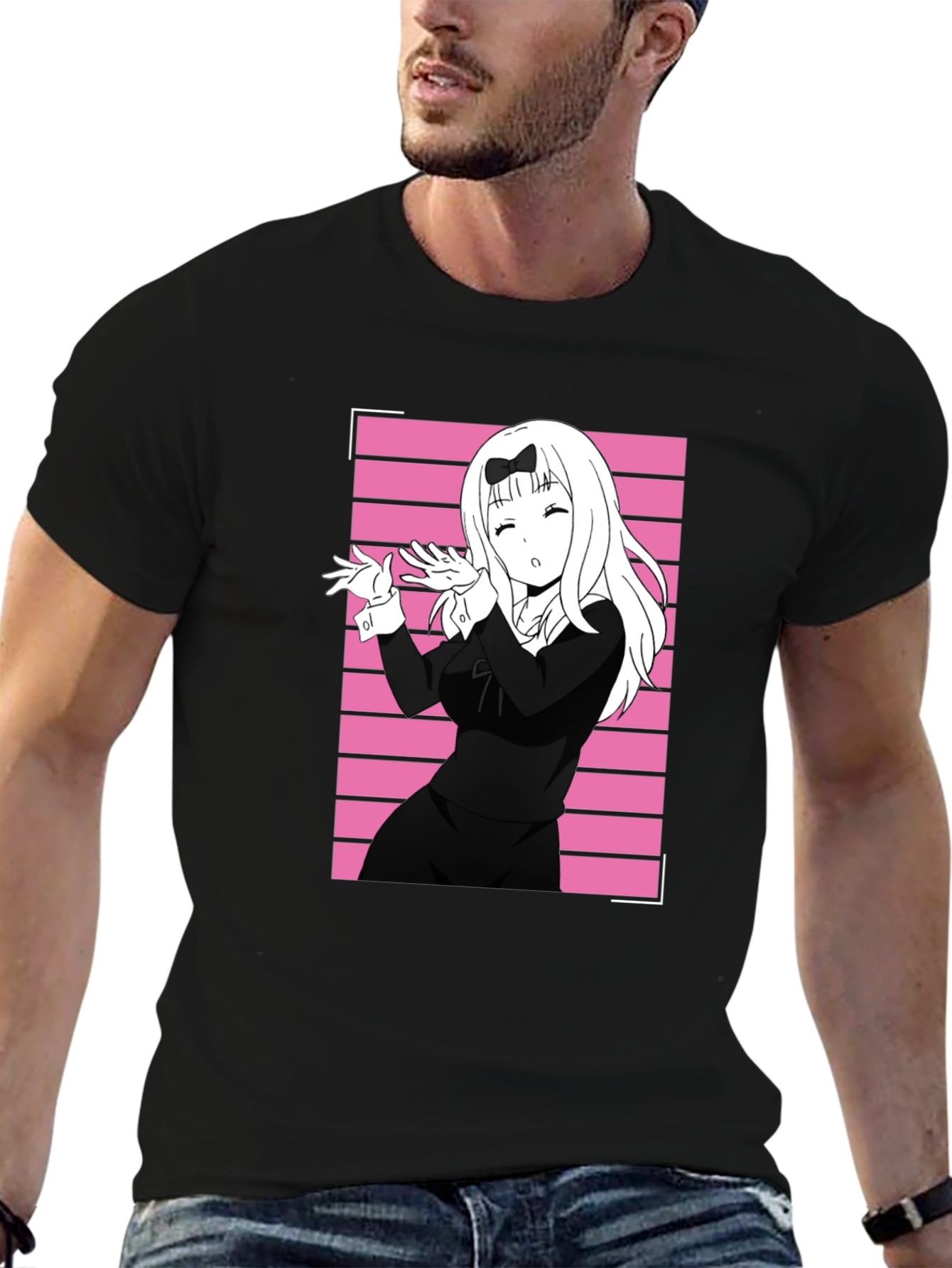 Anime Girl Black T-Shirt