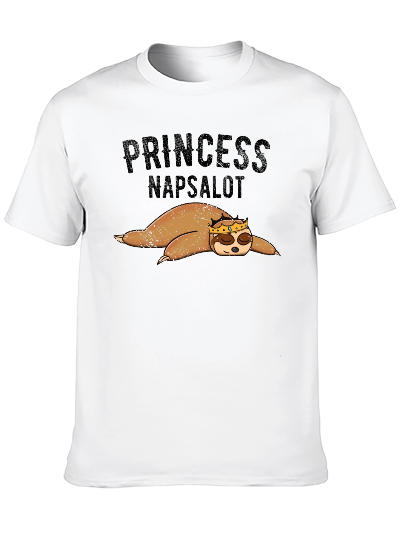 Princess Napsalot Sloth Funny T-Shirt