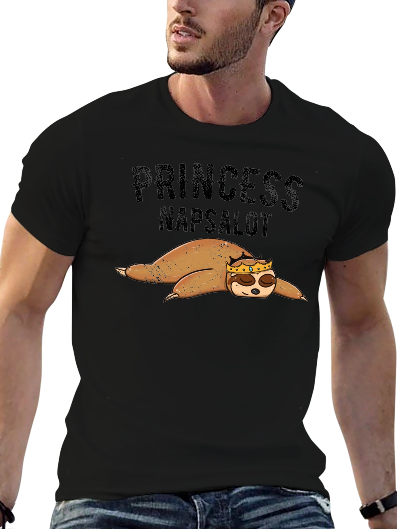 Princess Napsalot Sloth Funny T-Shirt