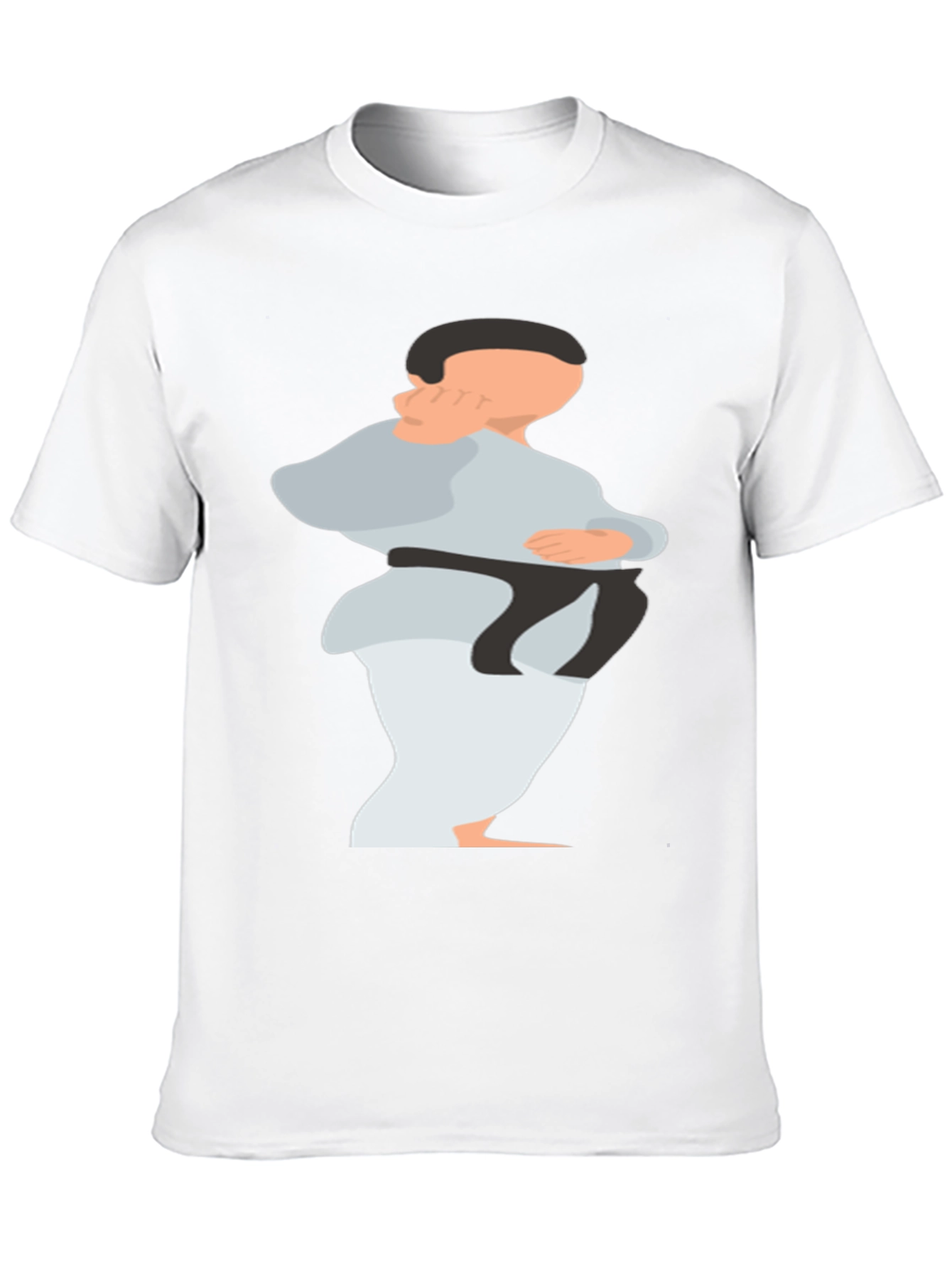 Karate Graphic T-Shirt - Black Cotton Blend