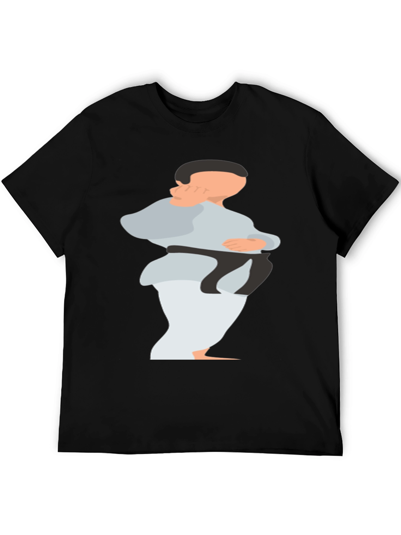 Karate Graphic T-Shirt - Black Cotton Blend