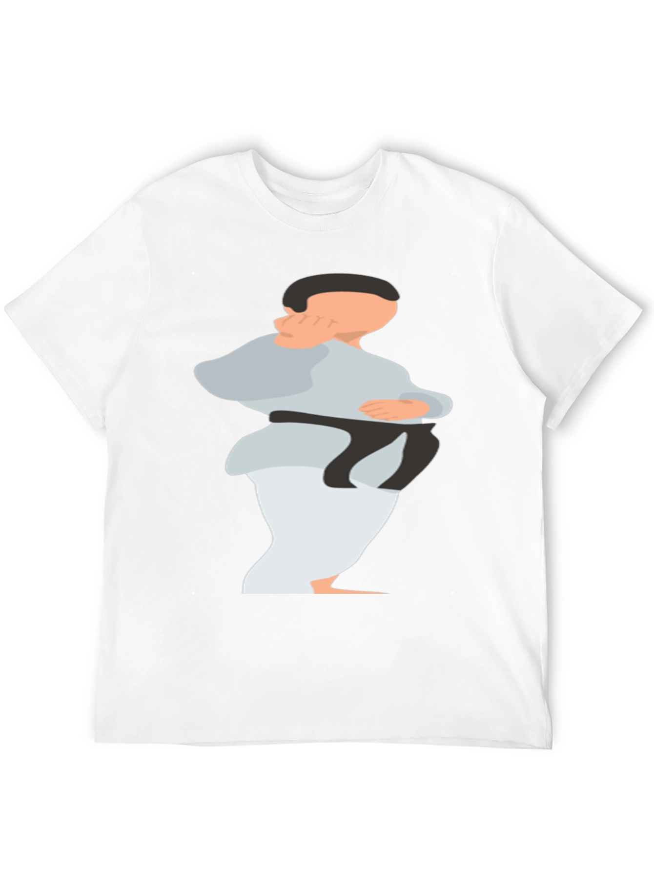 Karate Graphic T-Shirt - Black Cotton Blend