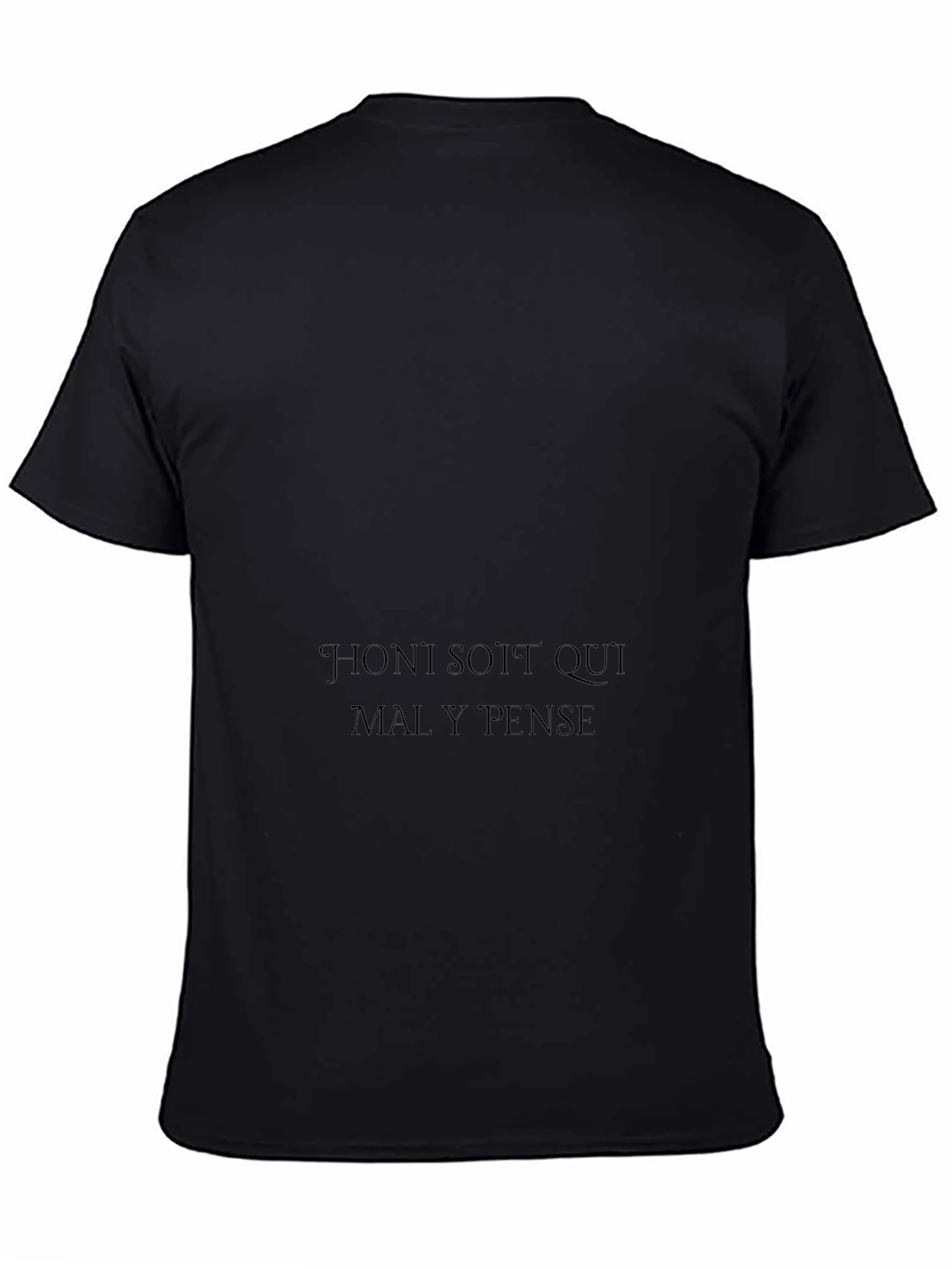 Black T-Shirt with Text Graphic