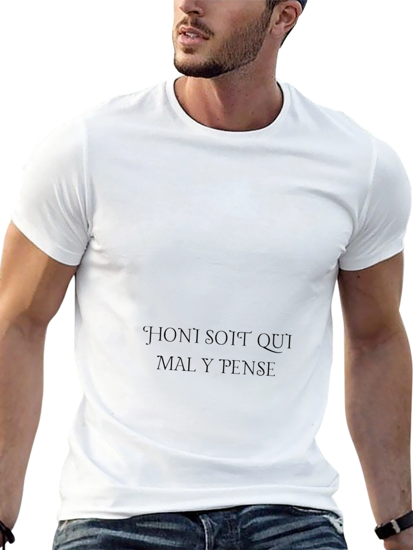 Black T-Shirt with Text Graphic