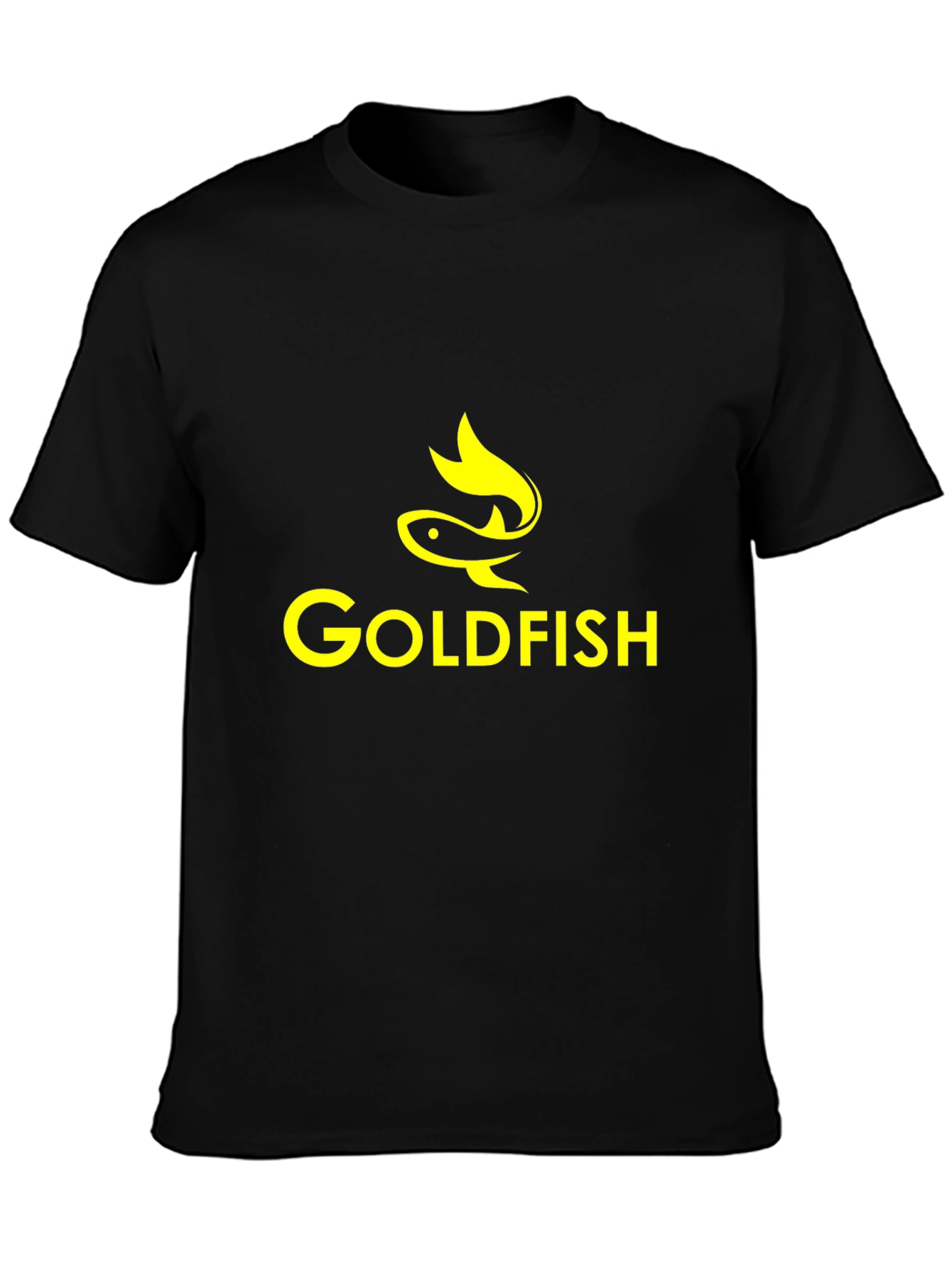 Goldfish Graphic Print Black T-Shirt