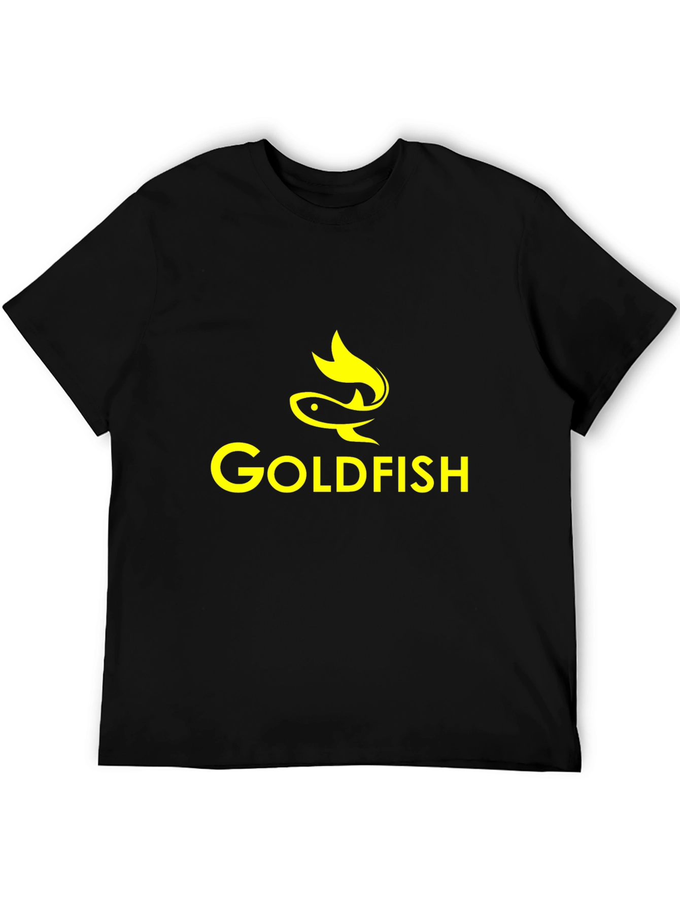 Goldfish Graphic Print Black T-Shirt