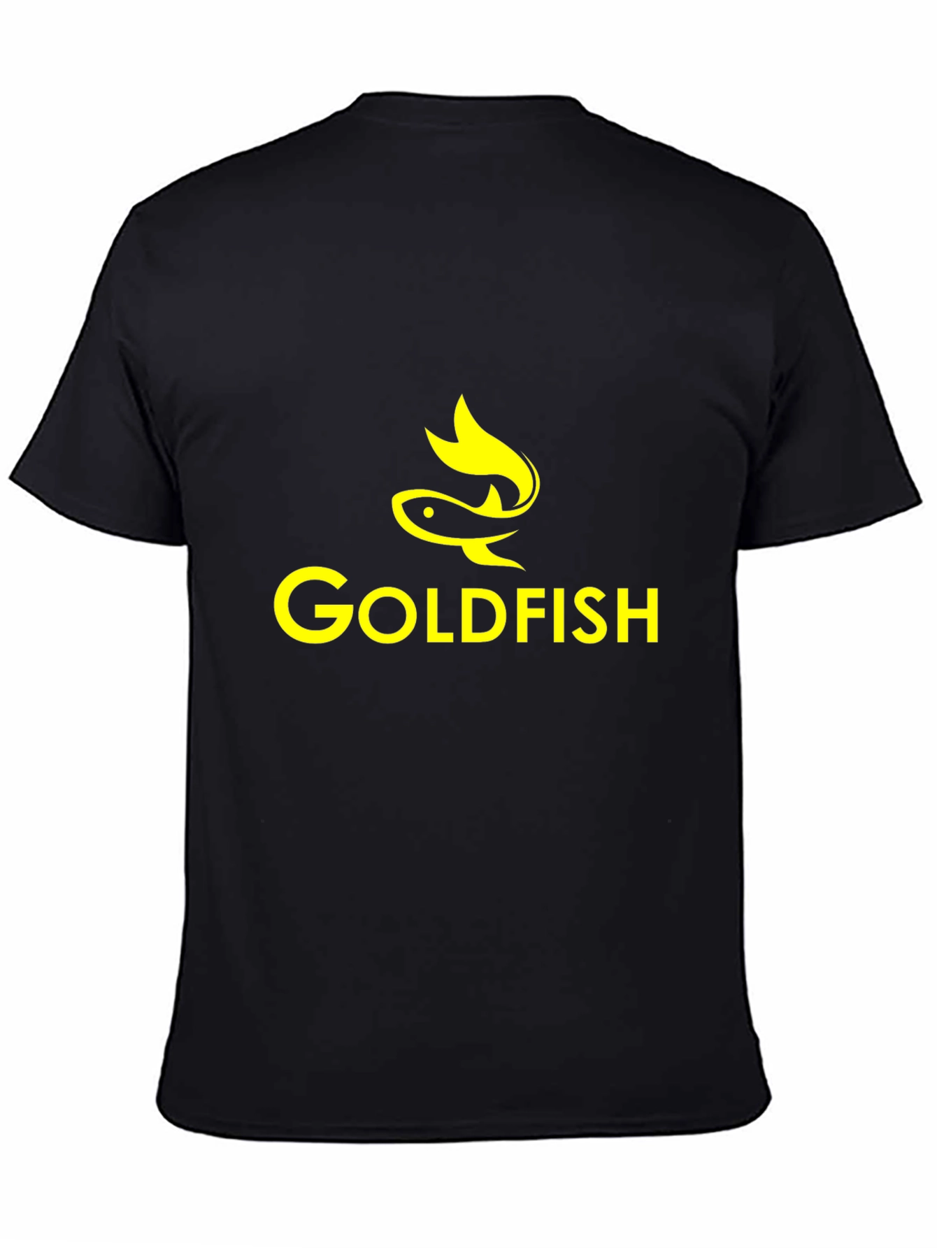 Goldfish Graphic Print Black T-Shirt