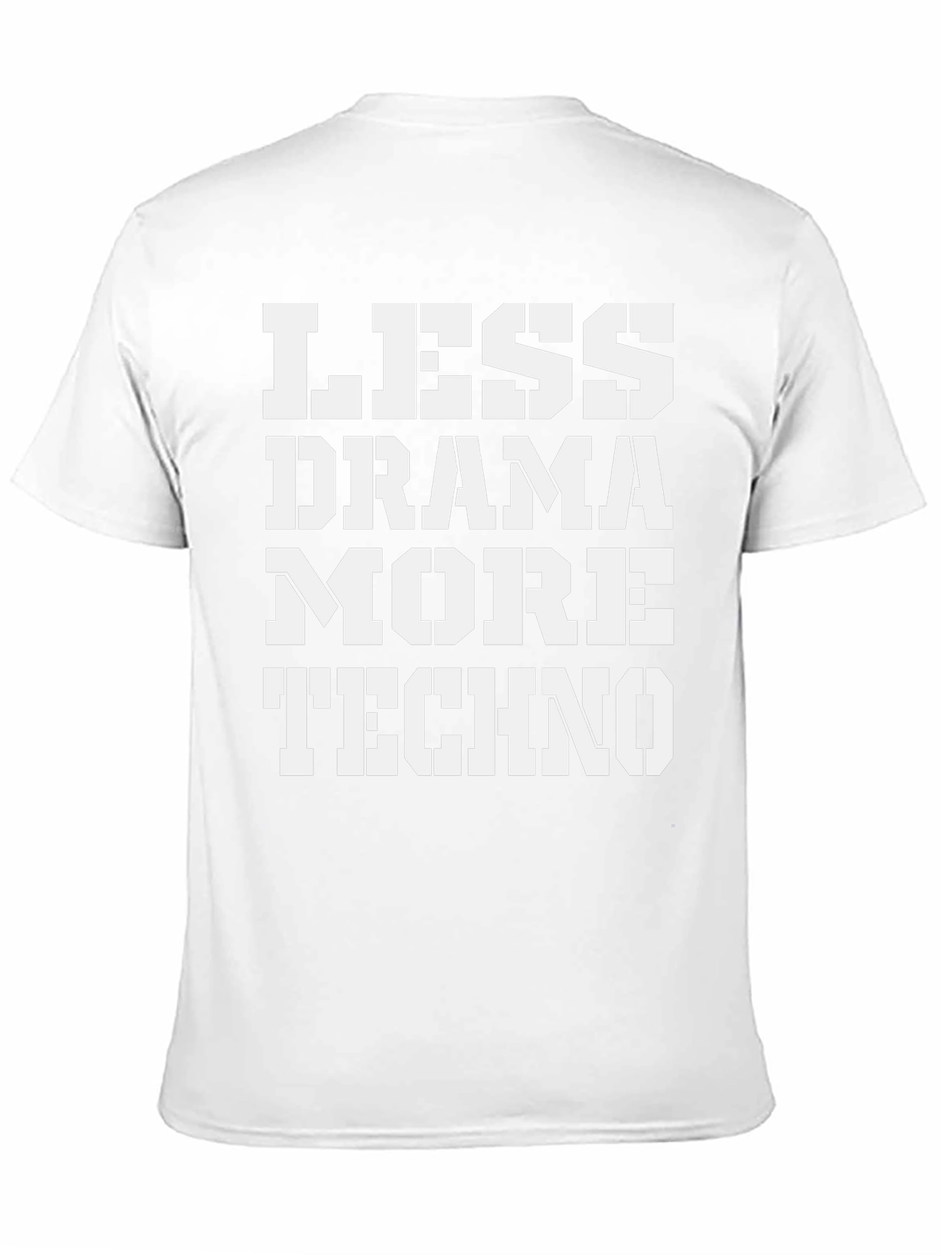 Less Drama More Techno Black Graphic Tee
