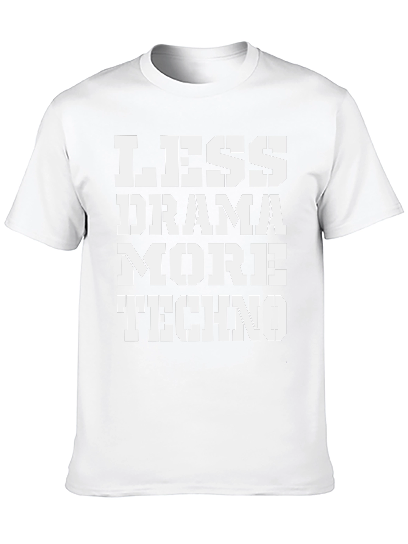 Less Drama More Techno Black Graphic Tee