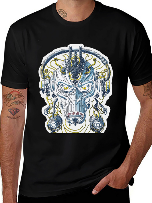 Cyberpunk Face T-Shirt - Sci-Fi Graphic Tee