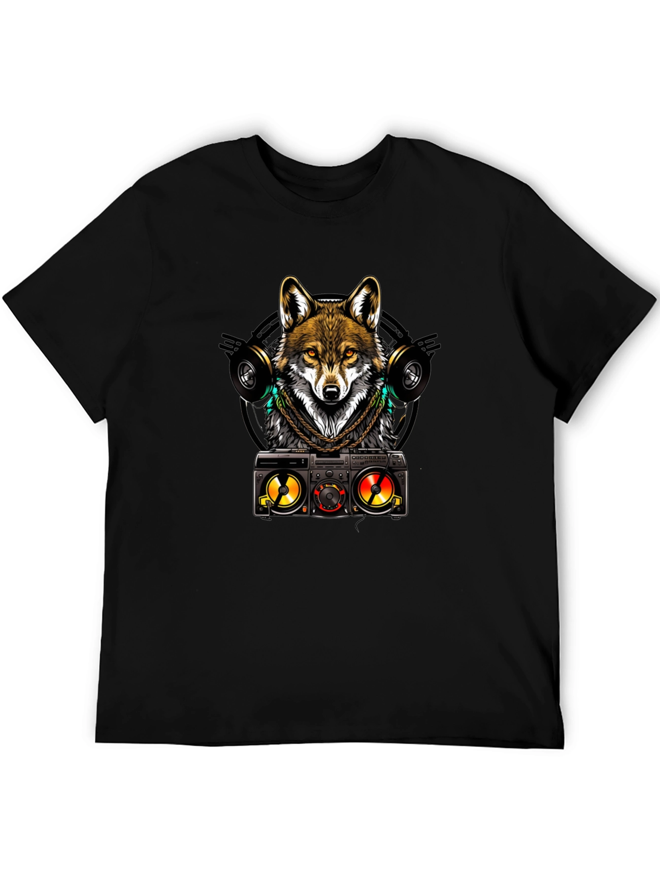 DJ Wolf Graphic Tee - Cool & Stylish