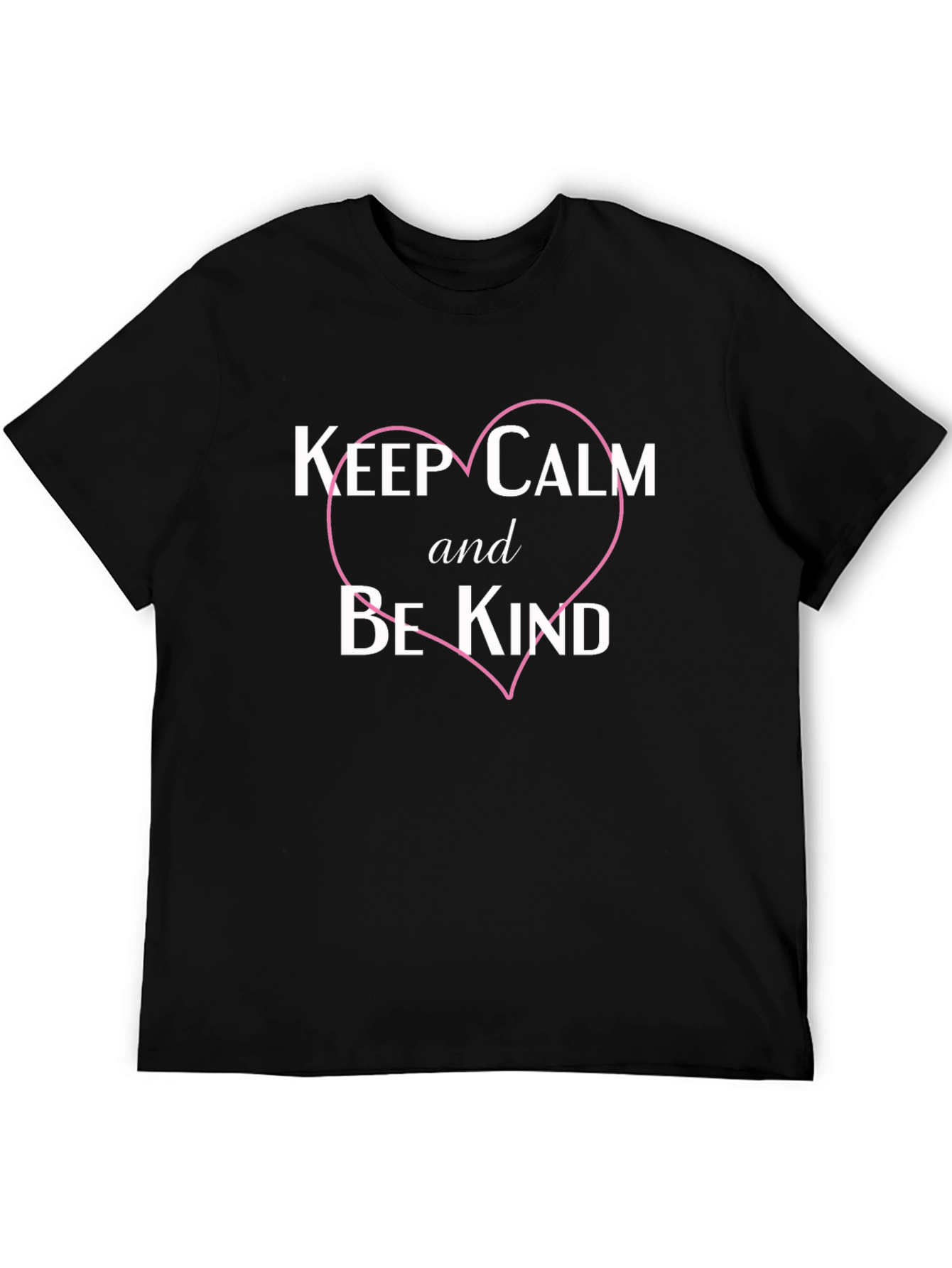 Keep Calm and Be Kind Black Graphic Tee