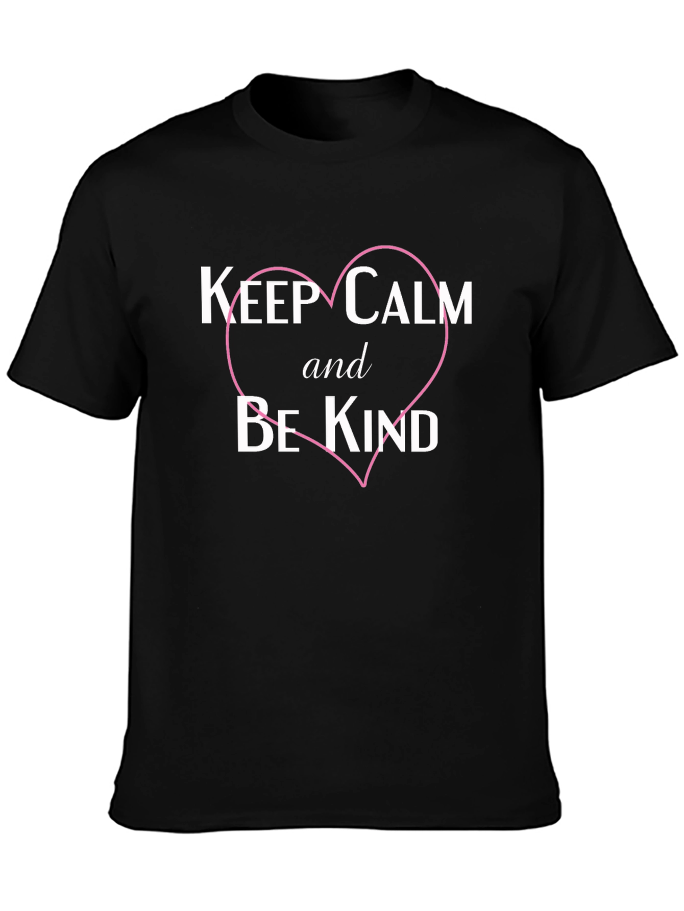 Keep Calm and Be Kind Black Graphic Tee