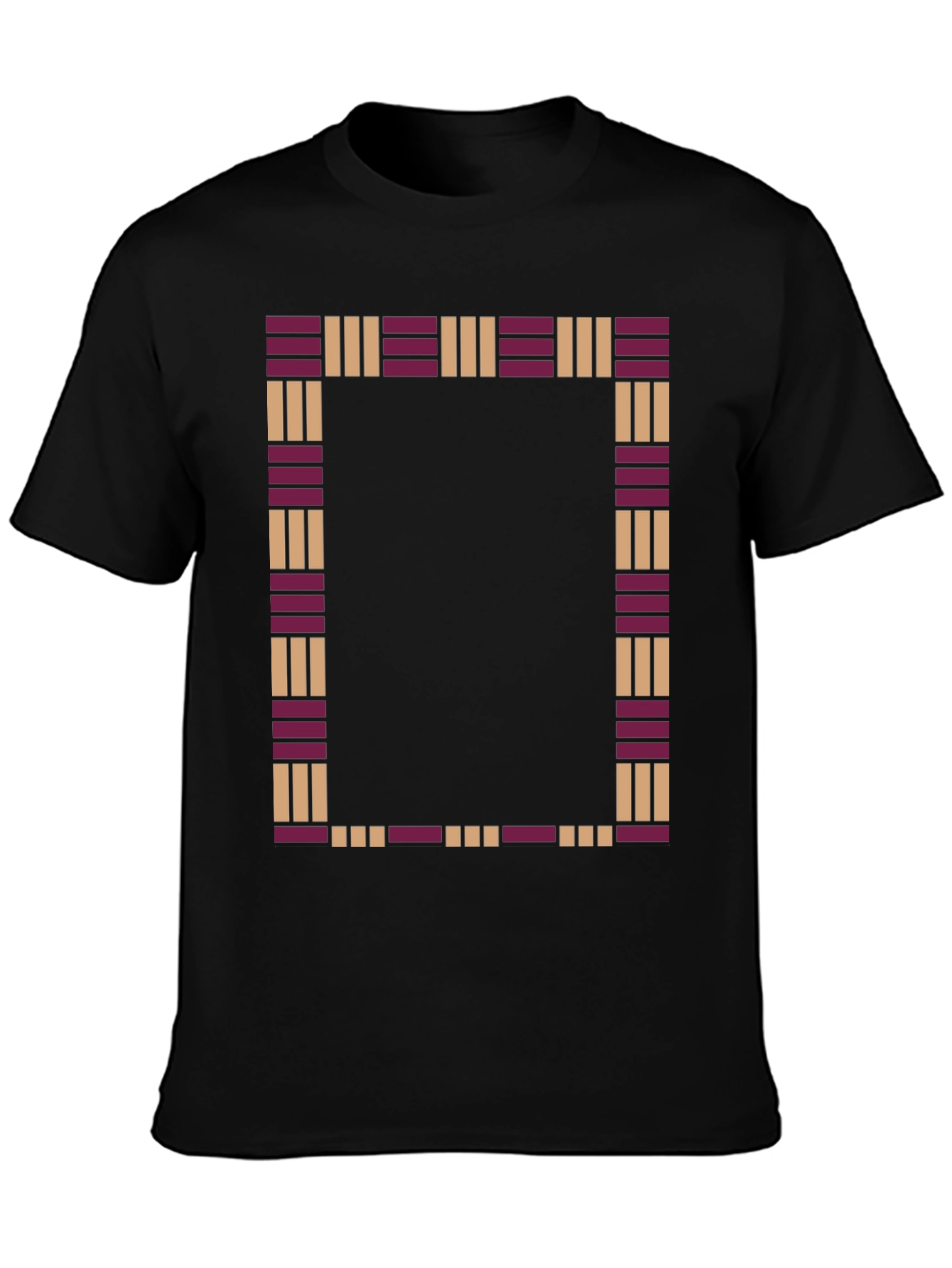 Patterned Frame Black T-Shirt