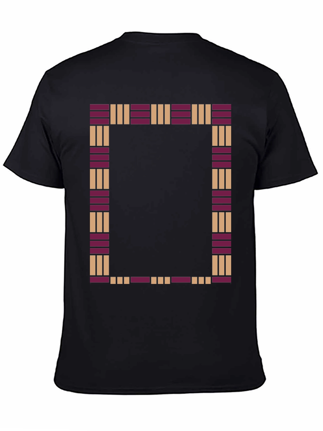 Patterned Frame Black T-Shirt