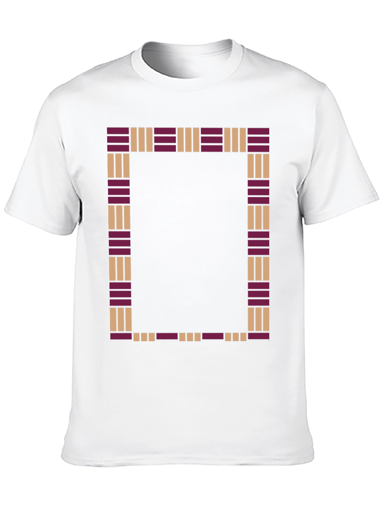 Patterned Frame Black T-Shirt