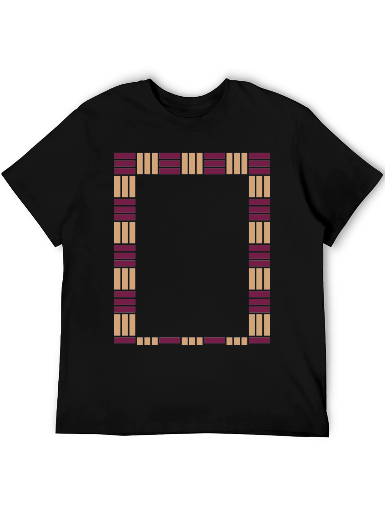 Patterned Frame Black T-Shirt
