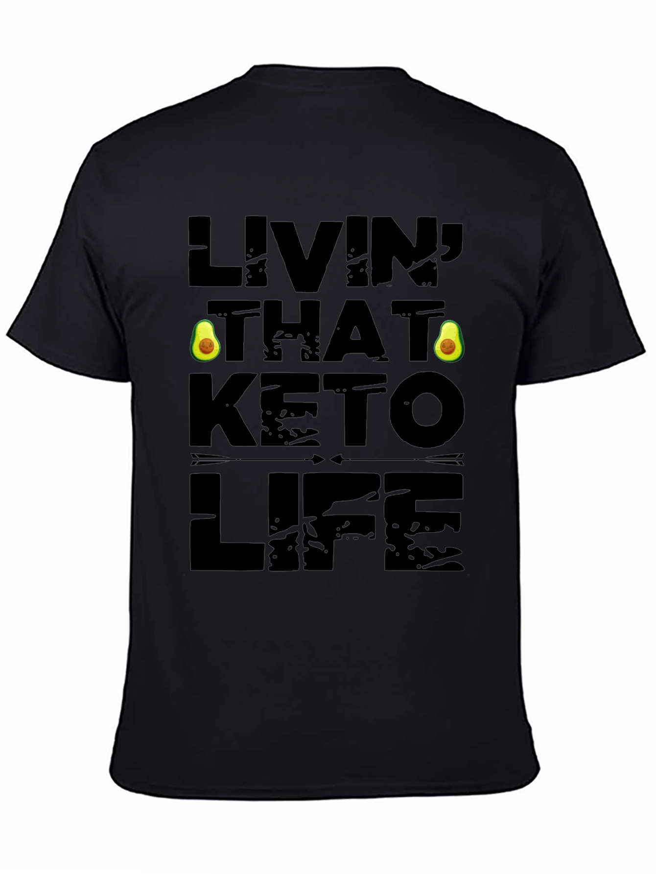 Livin That Keto Life Black Graphic Tee