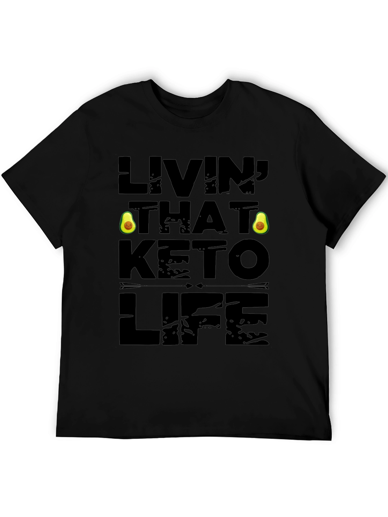 Livin That Keto Life Black Graphic Tee