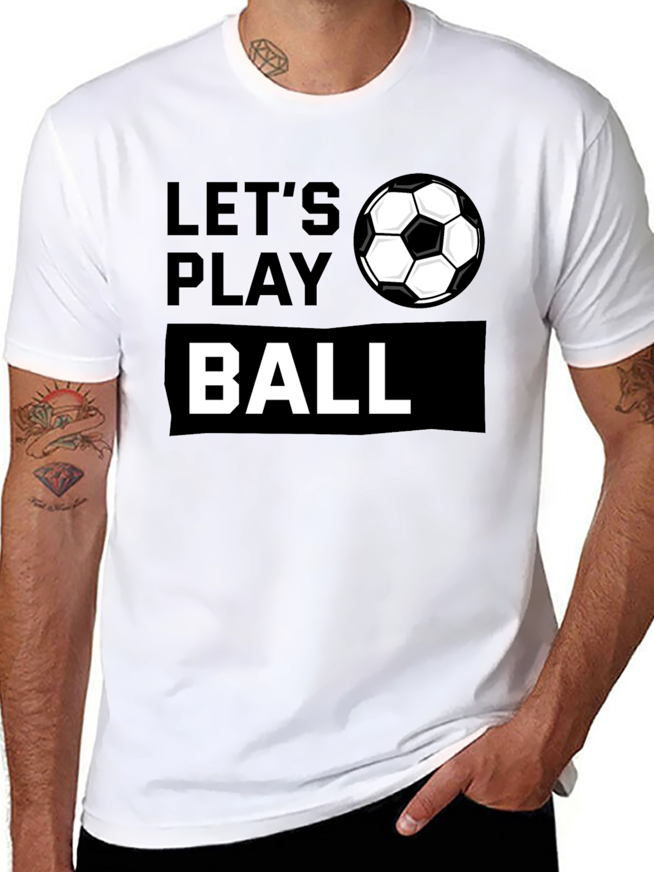 Lets Play Ball Graphic Tee - Soccer Shirt