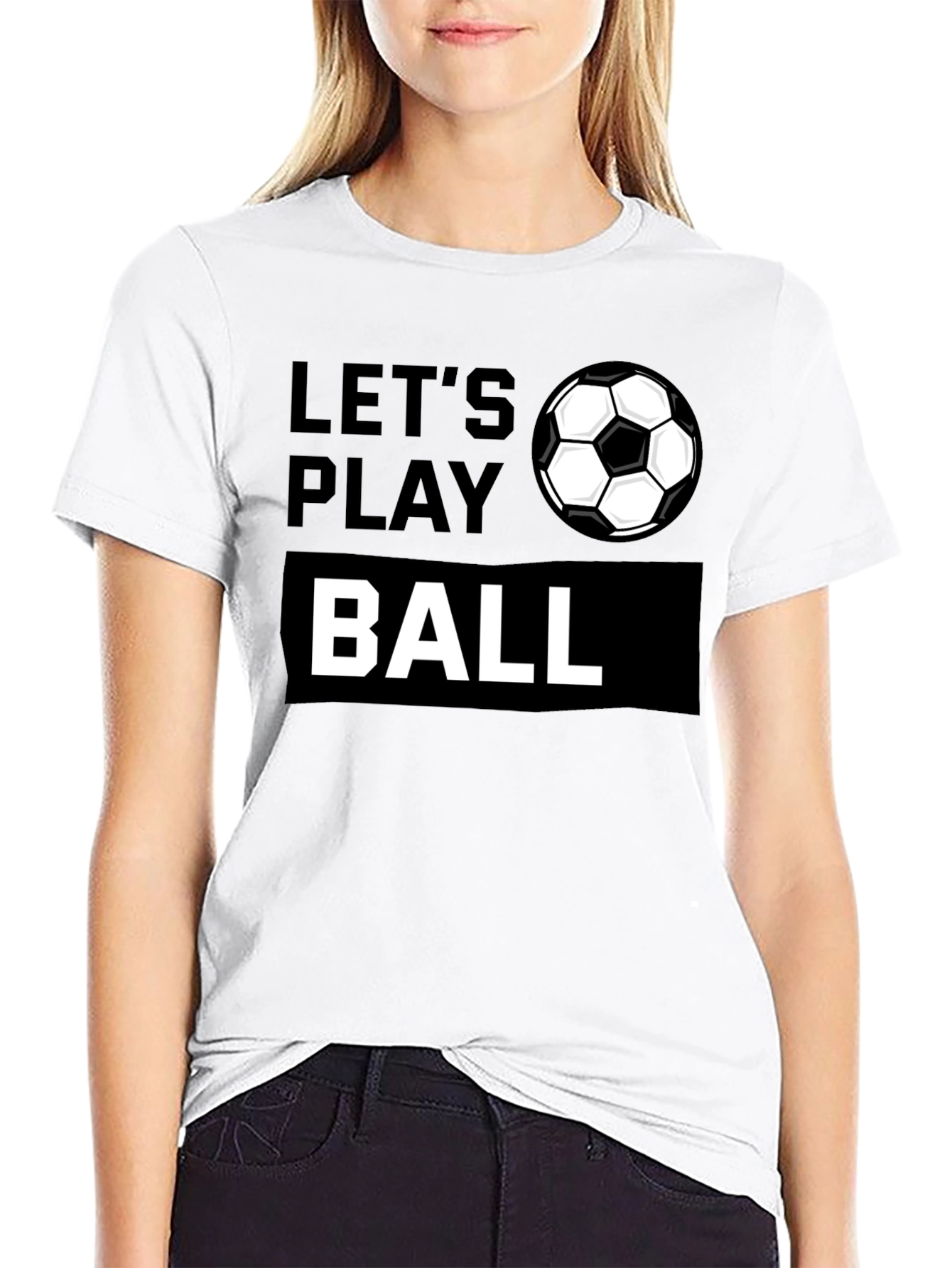 Lets Play Ball Graphic Tee - Soccer Shirt