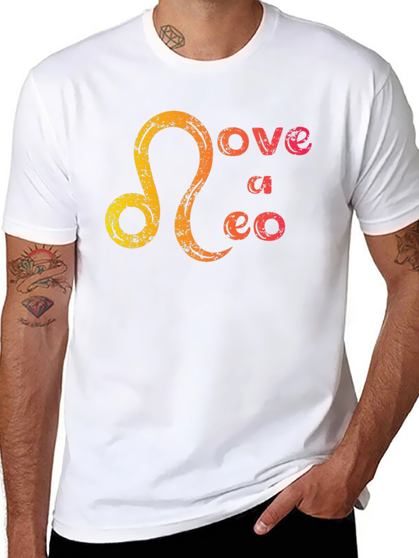 Love a Leo Black Graphic T-Shirt