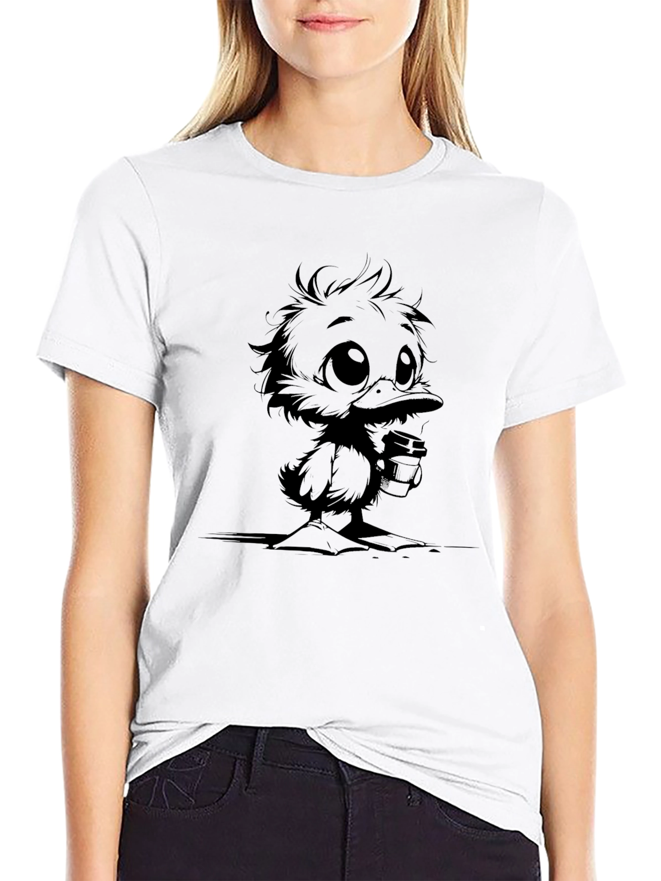 Duckling Coffee Black T-Shirt - Stylish & Unique