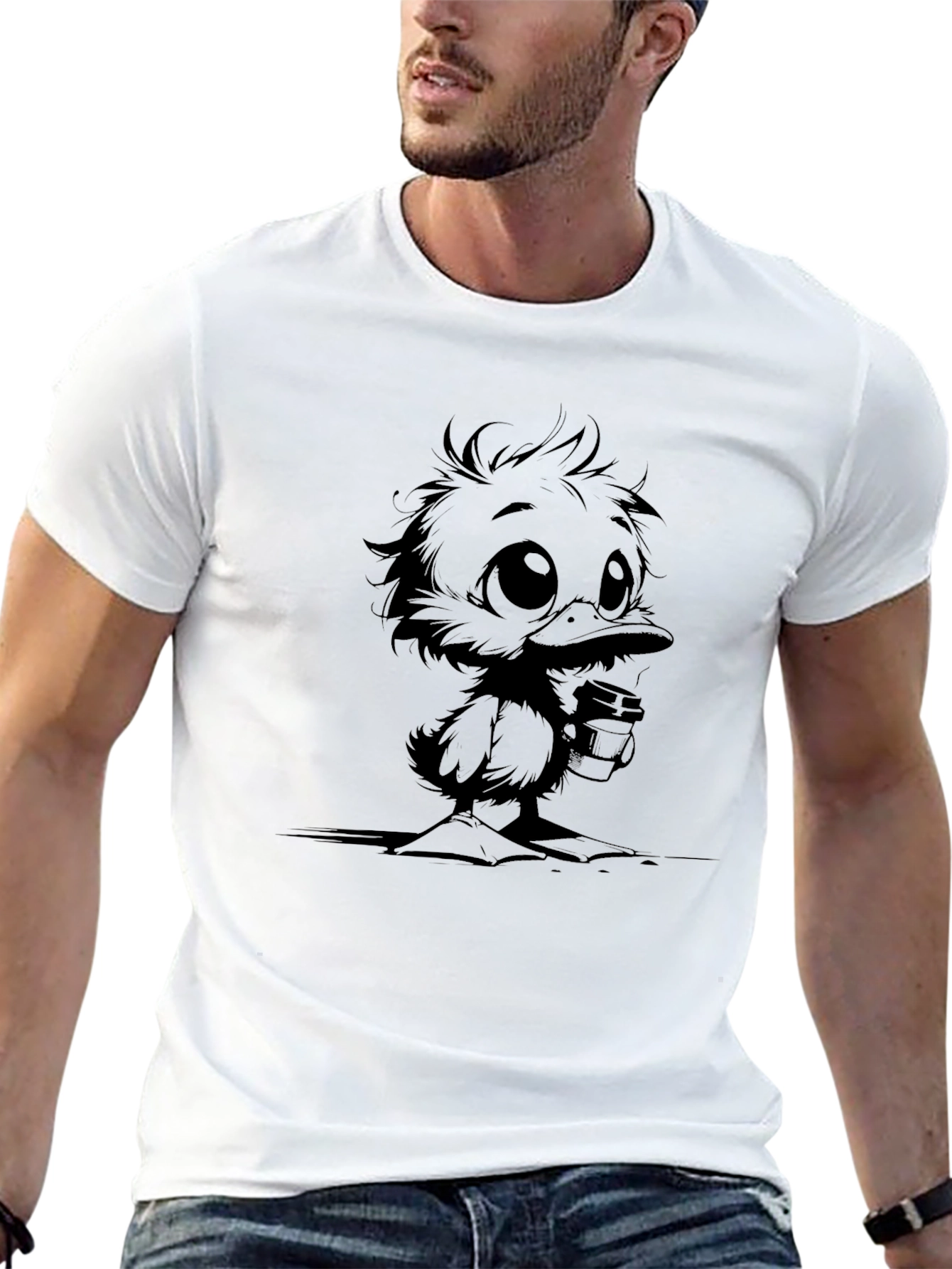 Duckling Coffee Black T-Shirt - Stylish & Unique