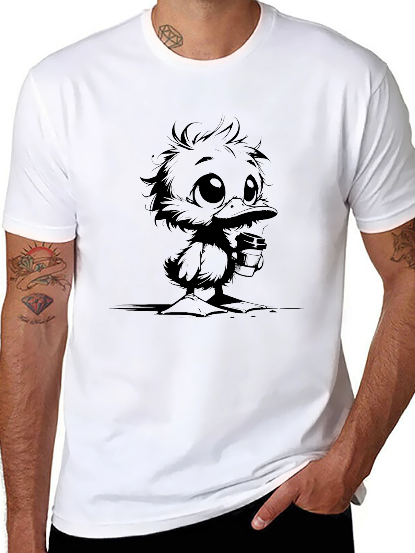 Duckling Coffee Black T-Shirt - Stylish & Unique