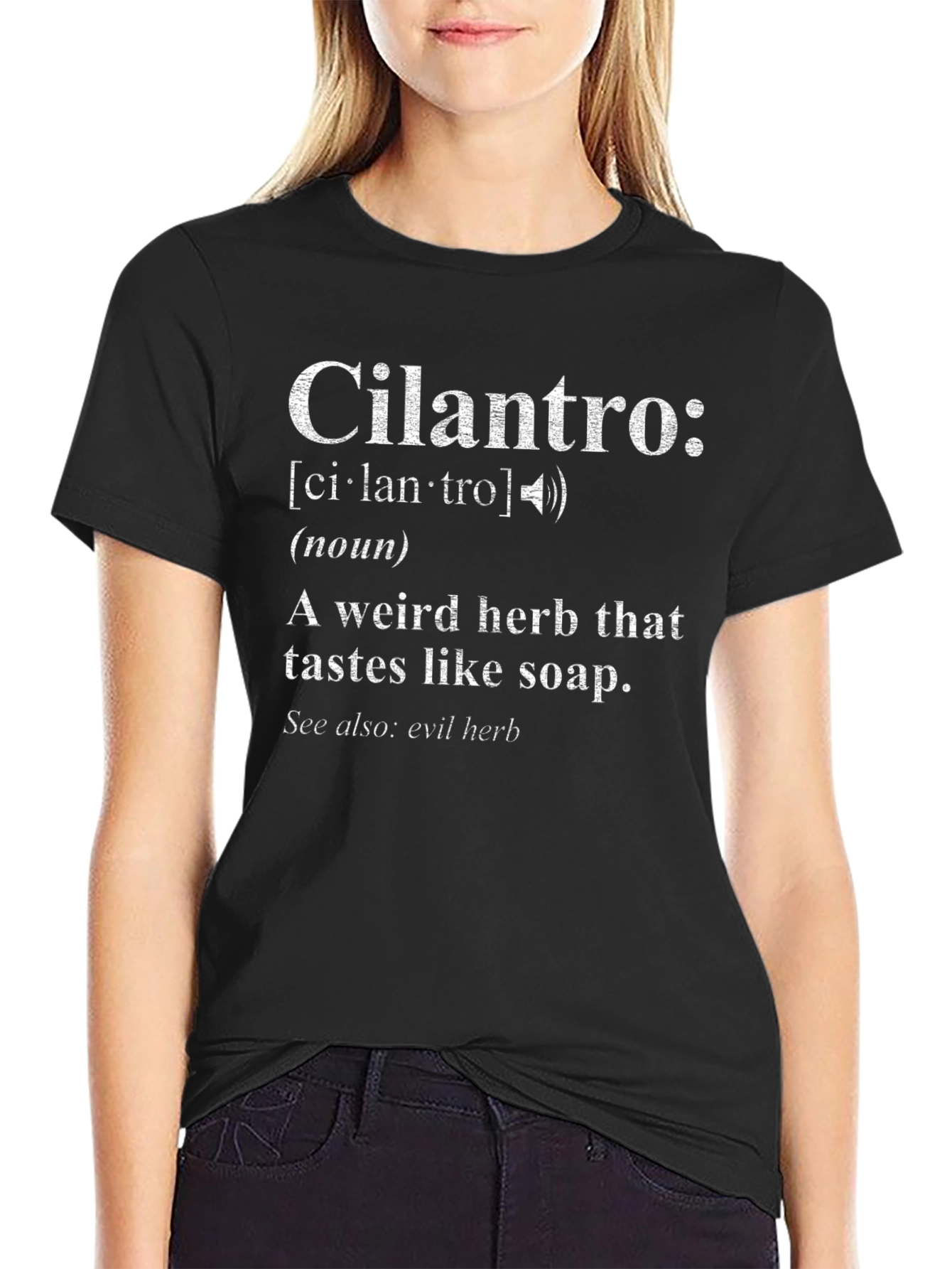 Cilantro Definition T-Shirt: Funny Herb Soap Taste Tee