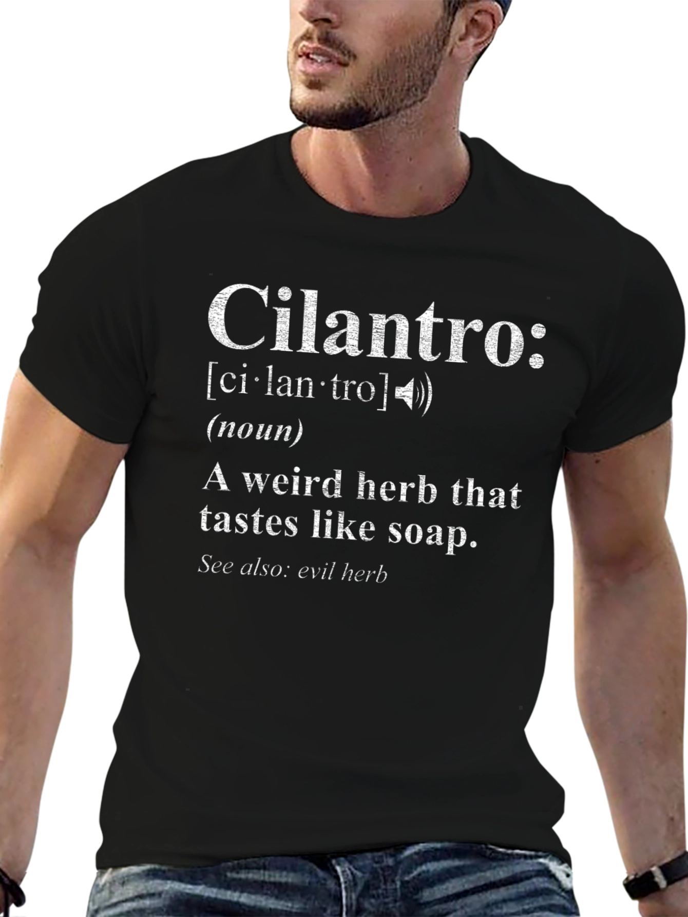 Cilantro Definition T-Shirt: Funny Herb Soap Taste Tee