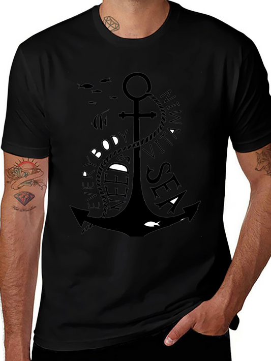 Anchor Graphic Tee - Every Body Needs Vitamin Sea