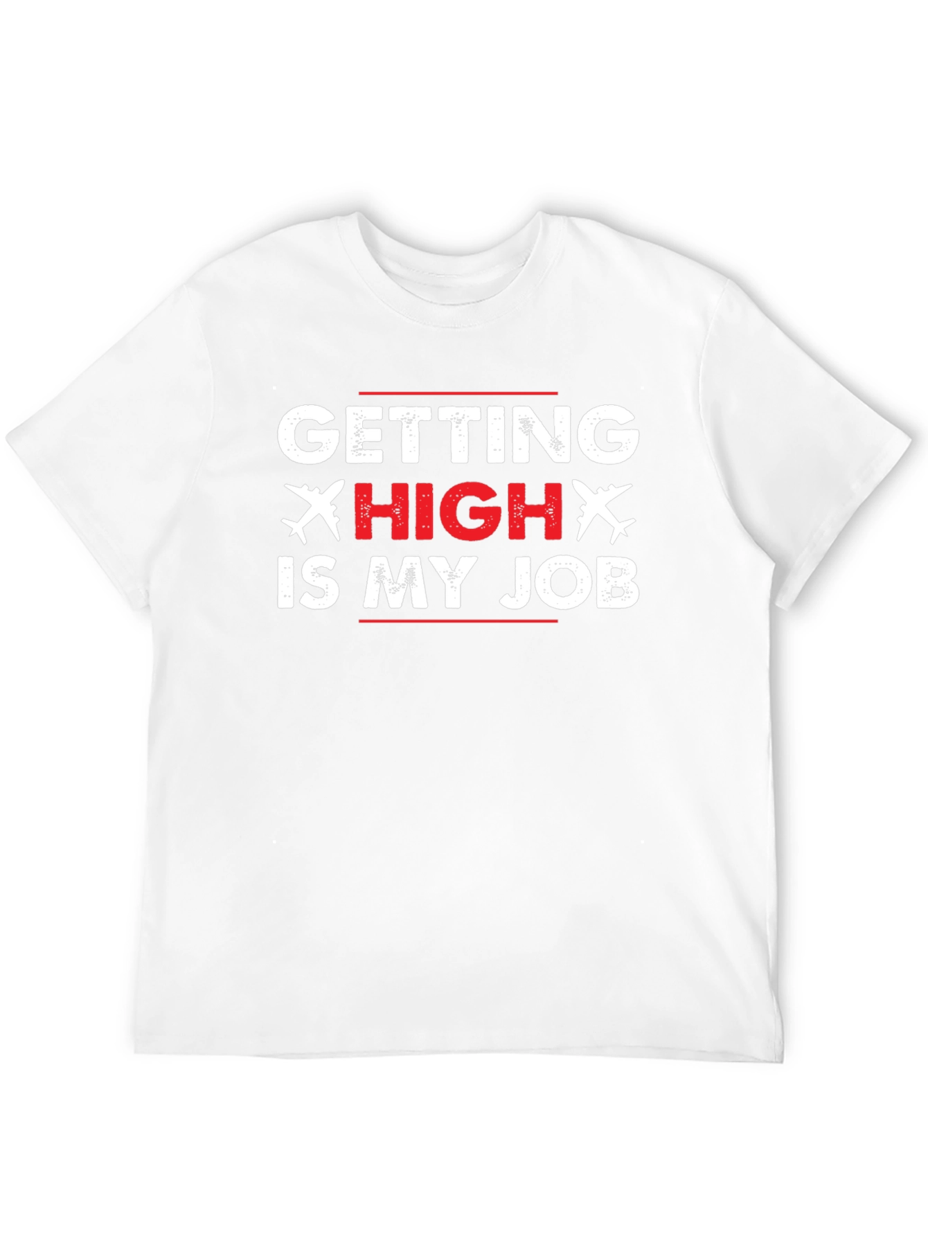 Pilot Getting High is My Job Black T-Shirt