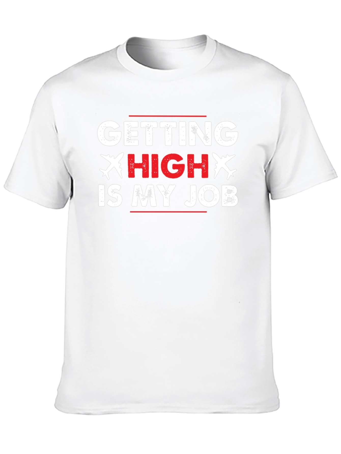 Pilot Getting High is My Job Black T-Shirt