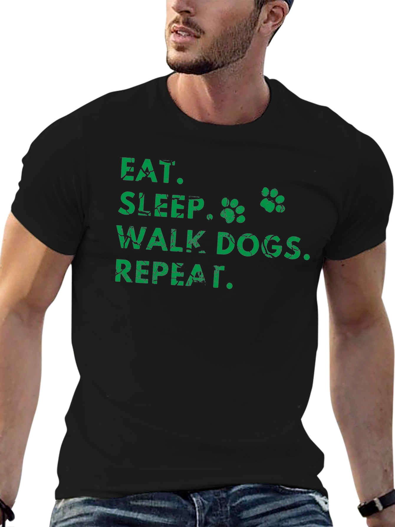 Eat Sleep Walk Dogs Repeat T-Shirt