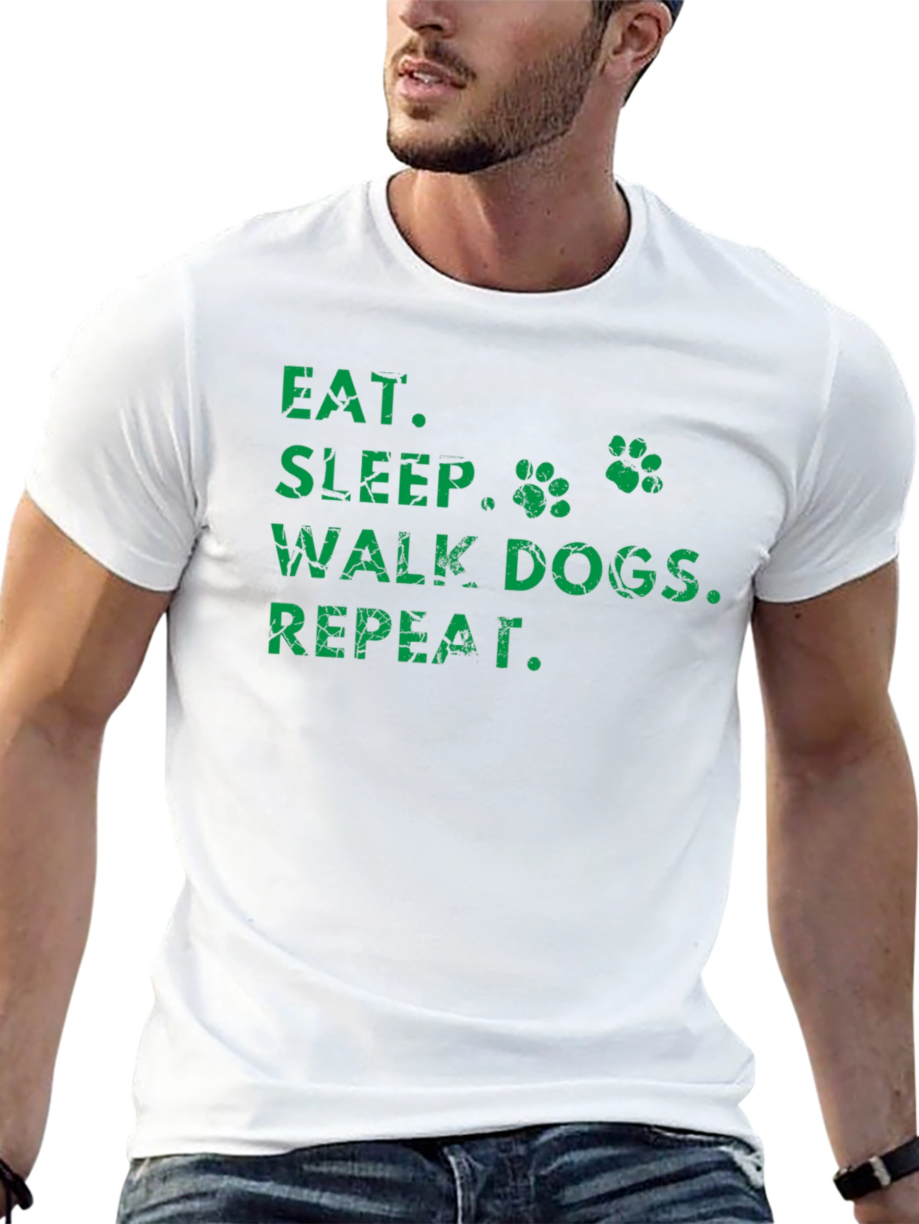 Eat Sleep Walk Dogs Repeat T-Shirt