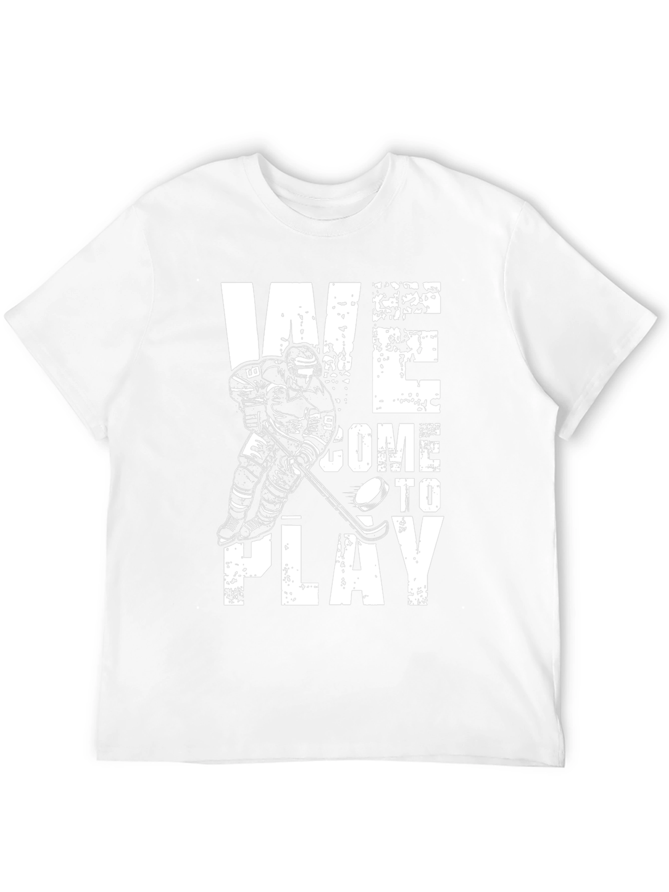 Hockey Player Graphic T-Shirt - We Come To Play