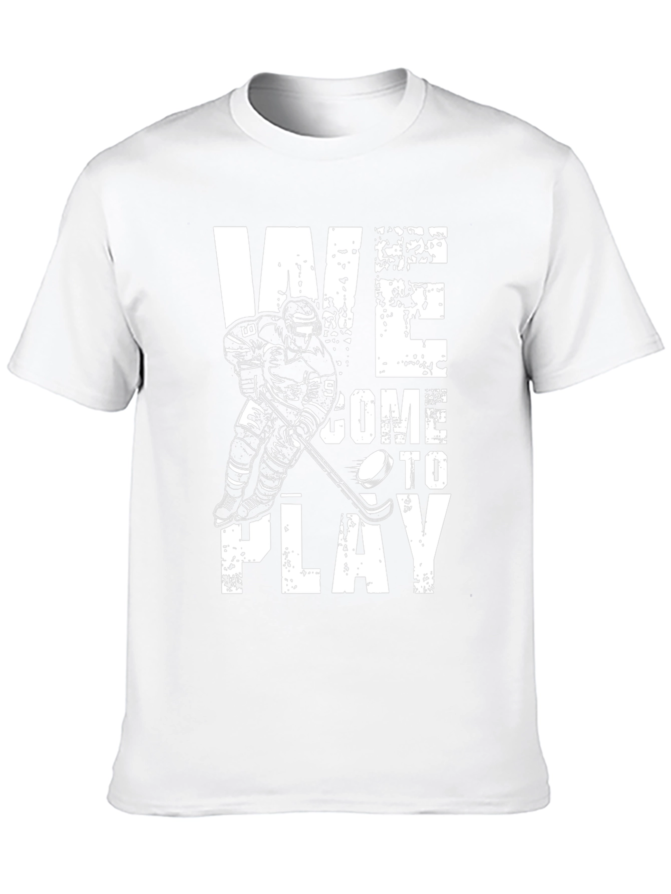 Hockey Player Graphic T-Shirt - We Come To Play