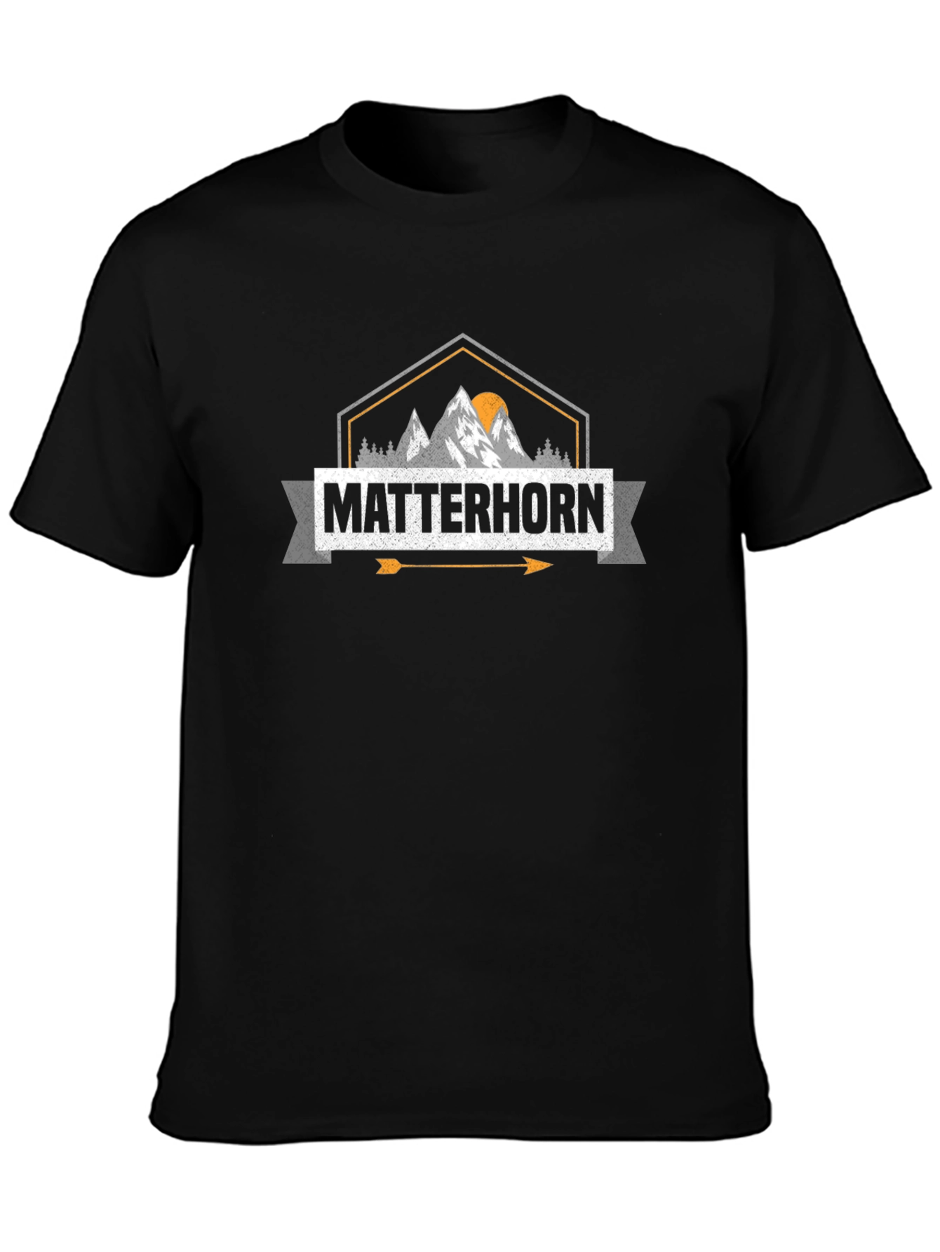 Matterhorn Mountain Graphic Tee - Unisex Black T-Shirt
