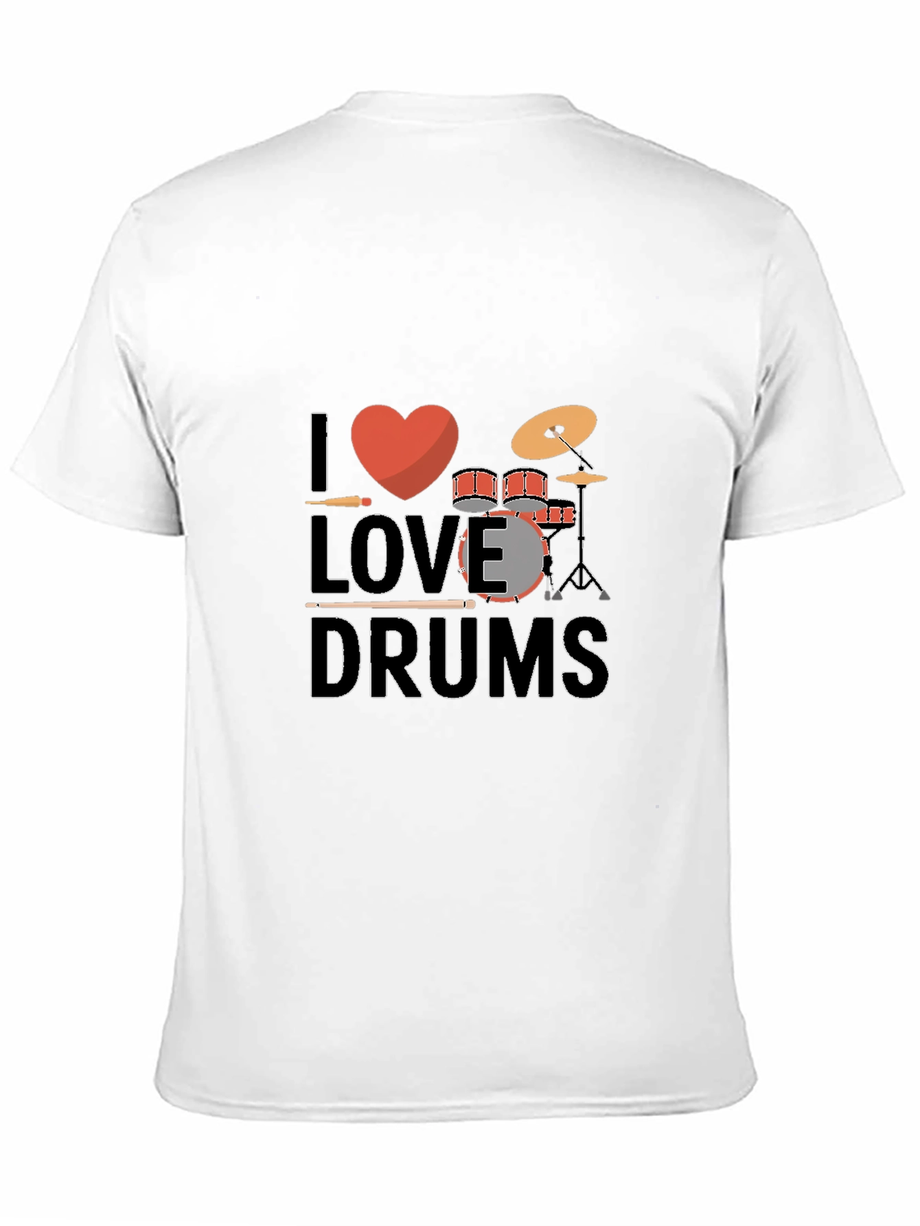 I Love Drums Black Graphic Tee