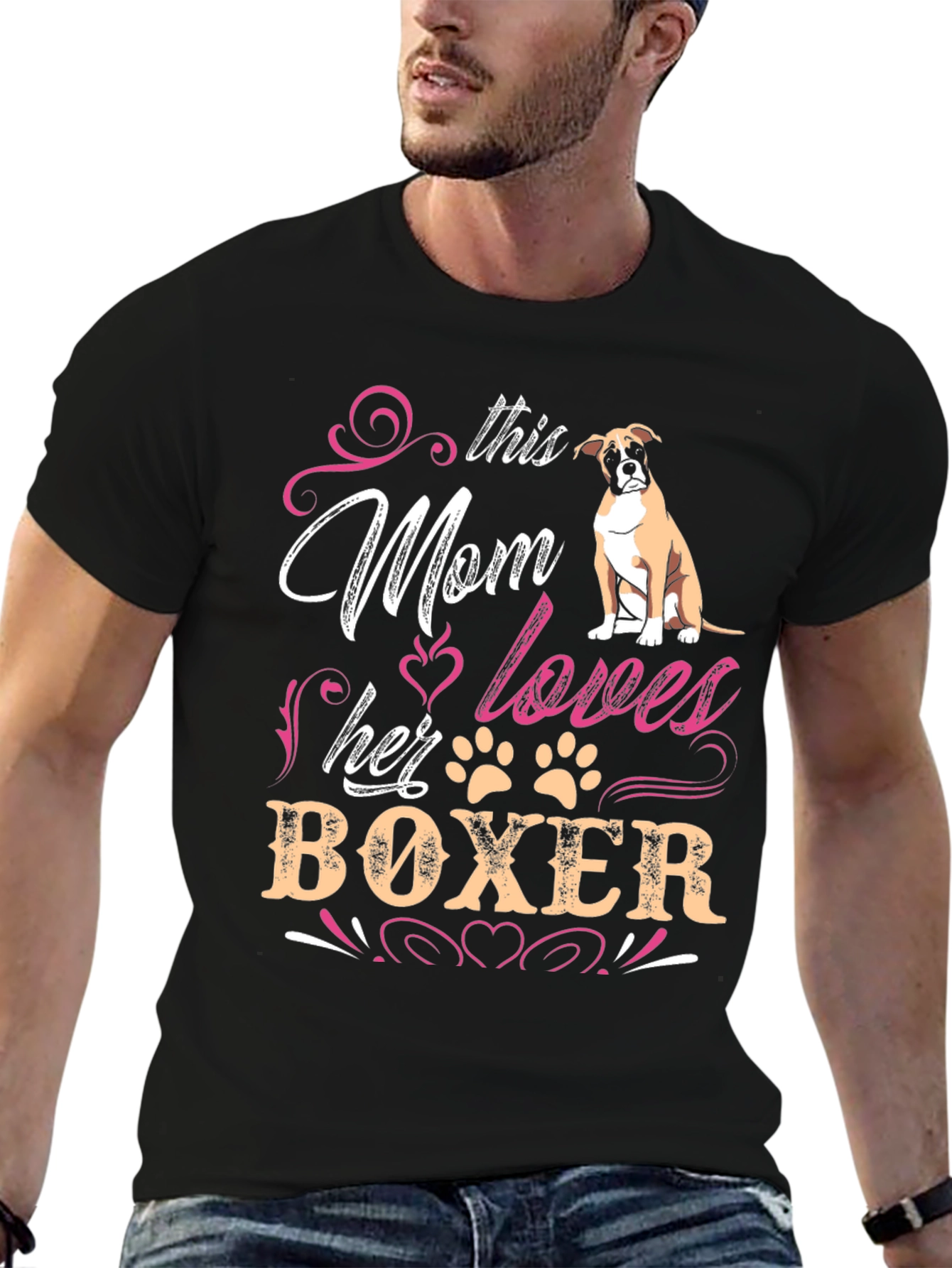 Boxer Dog Mom T-Shirt - Dog Lover Gift