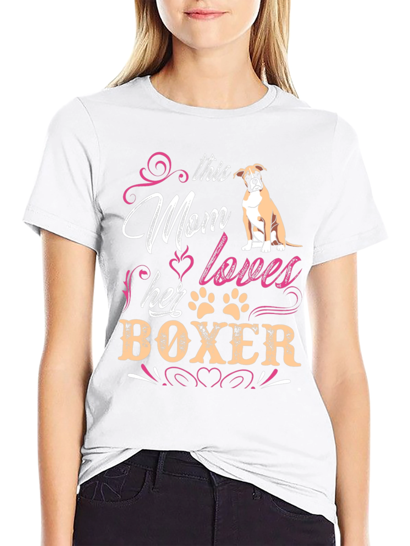 Boxer Dog Mom T-Shirt - Dog Lover Gift