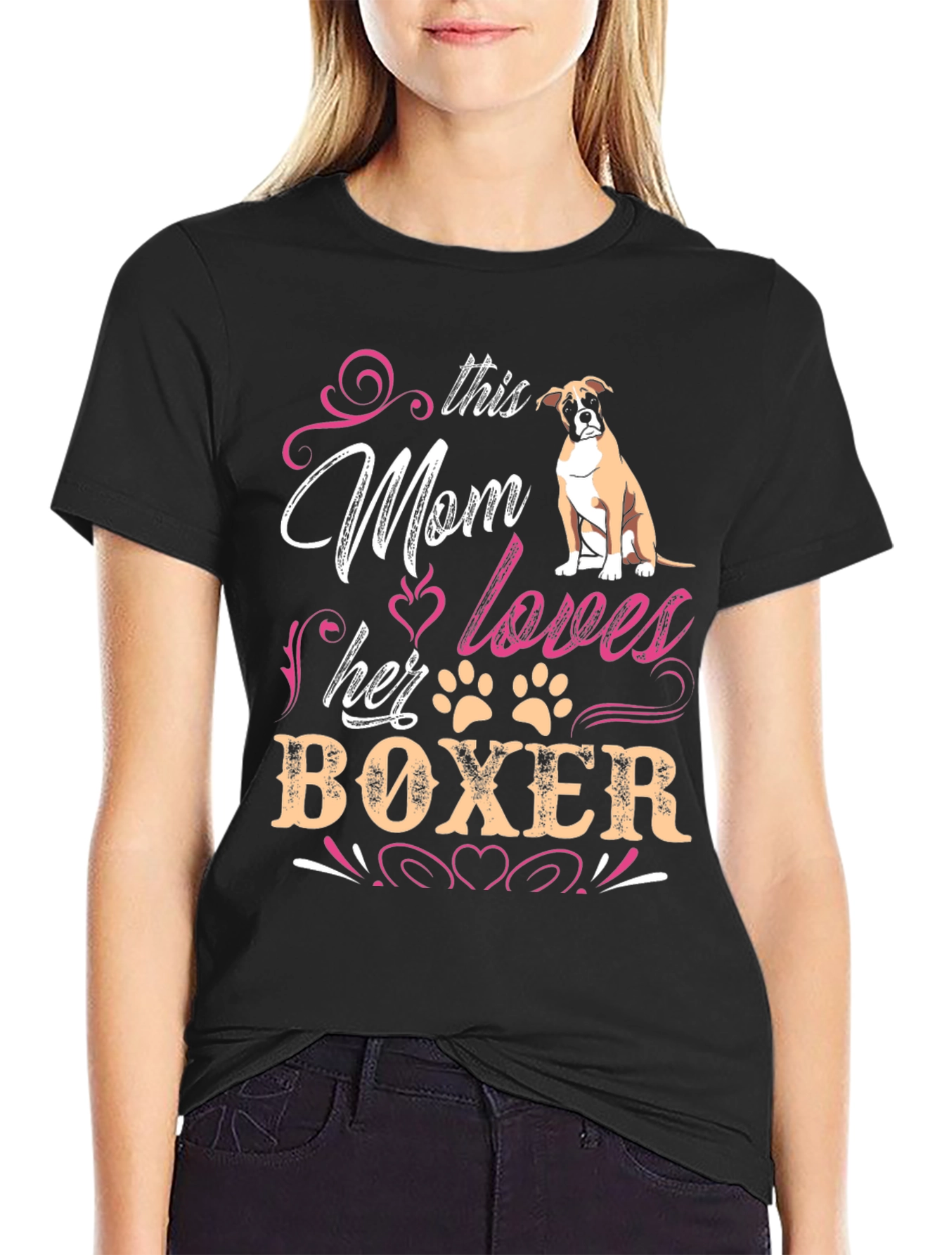 Boxer Dog Mom T-Shirt - Dog Lover Gift