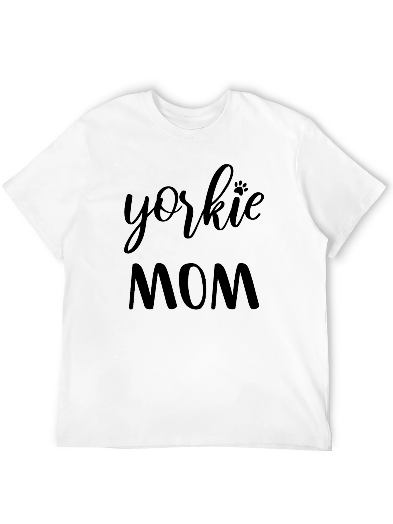 Yorkie Mom Black T-Shirt