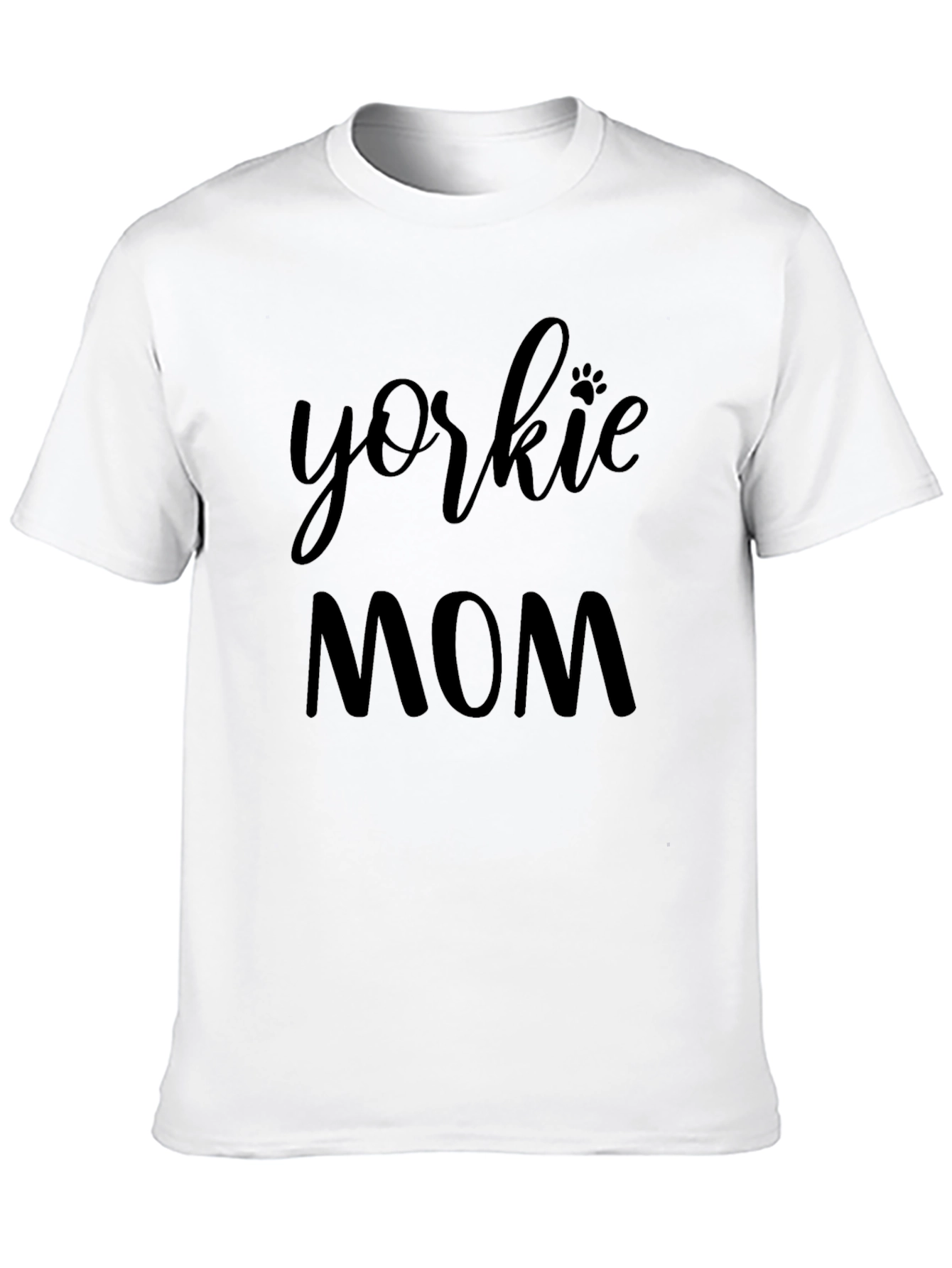 Yorkie Mom Black T-Shirt
