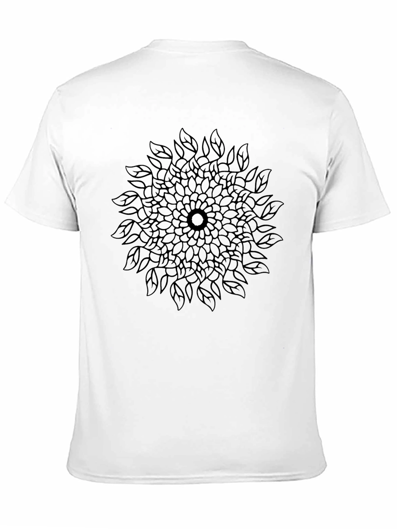 Black Floral Mandala Graphic T-Shirt