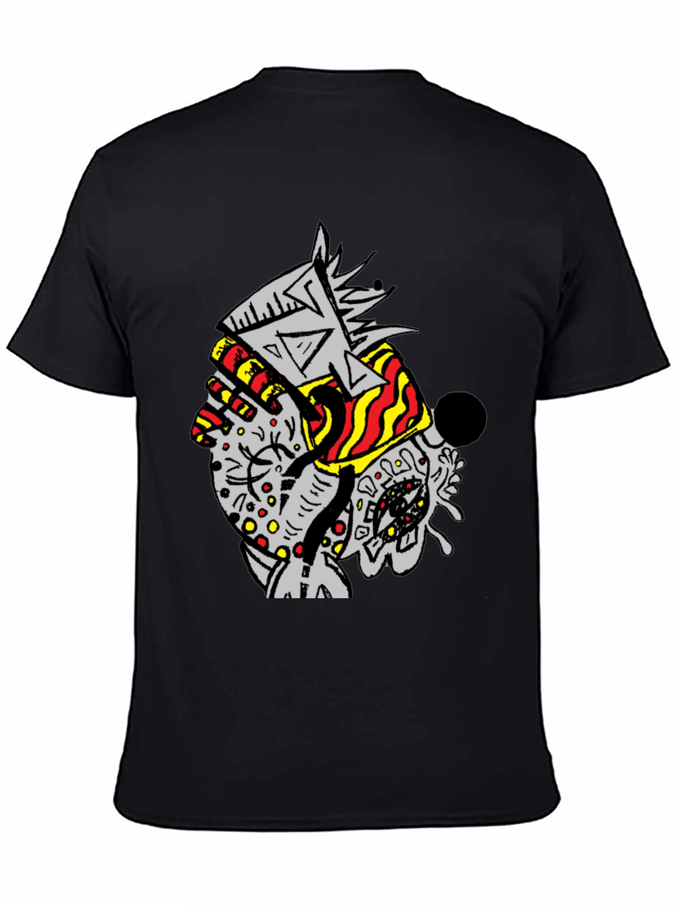 Abstract Graphic Print Black T-Shirt for Men