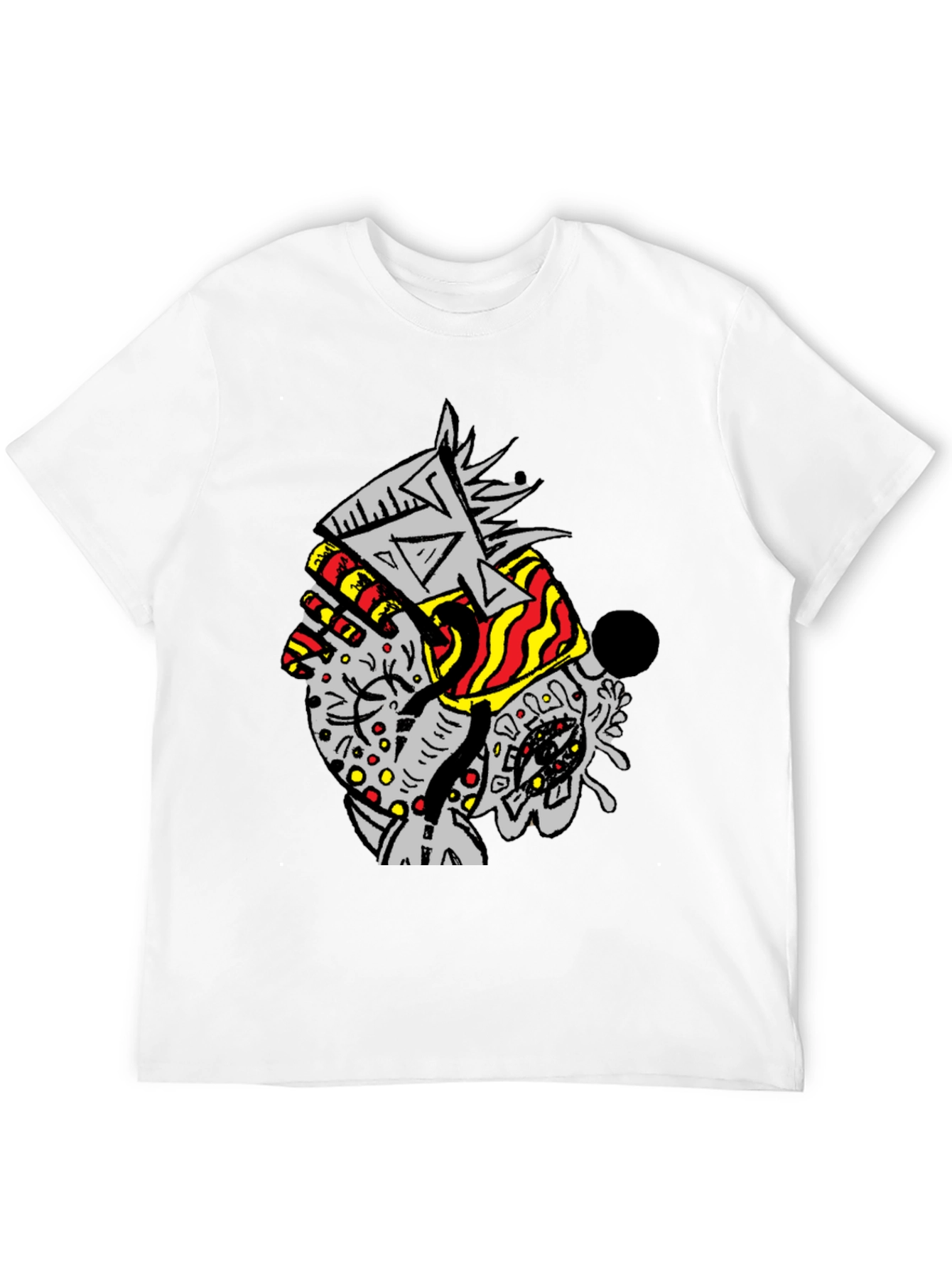 Abstract Graphic Print Black T-Shirt for Men
