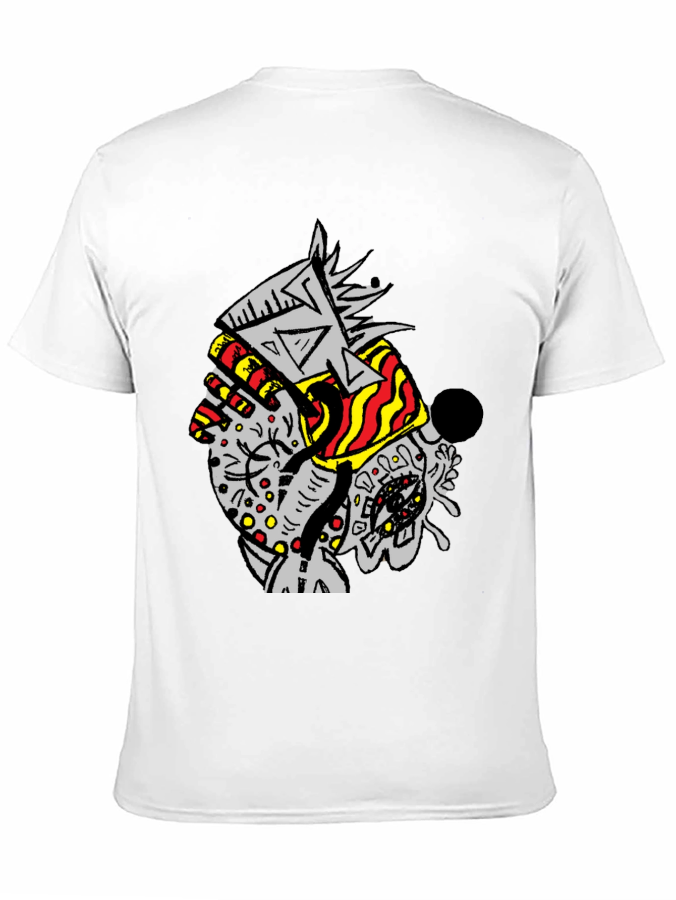 Abstract Graphic Print Black T-Shirt for Men